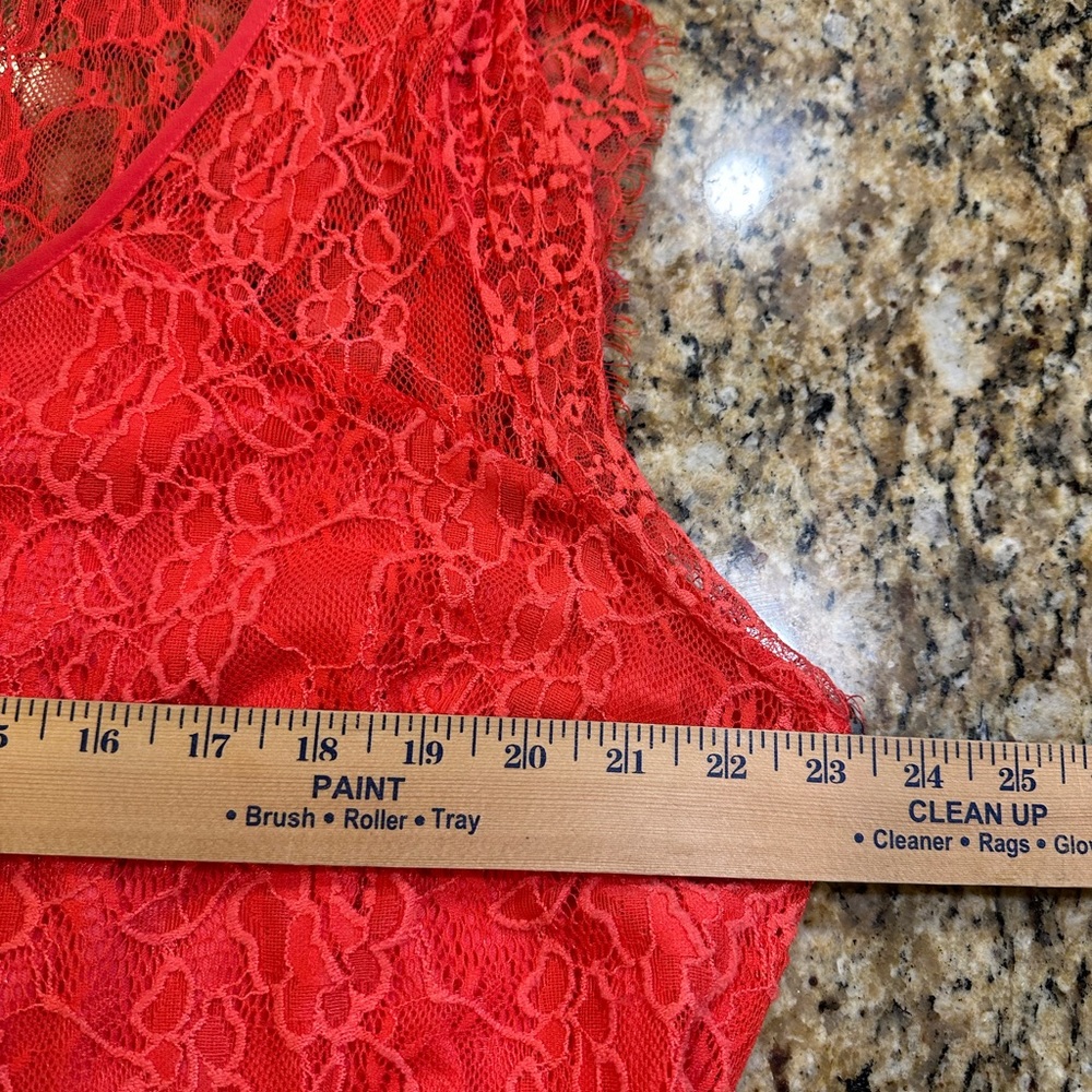 Torrid deep sea coral lace skater dress. Plus size 3 - Picture 7 of 9